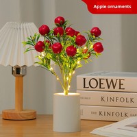 Lampe de nuit créative de fruits simulés lampe d'atmosphère de plante en pot nouveauté pour chambre décor à la maison décorations de fête de bureau