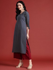 Mujer Motivos étnicos Impreso Kurta - Product Image 4