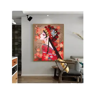 Venta al por mayor marco de imagen de rock-Kit de pintura de diamante 5d de serie china, mosaico de diamantes personalizado, lienzo impreso, decoración para sala de estar, imagen artística de pared