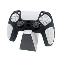 Coque de protection ergonomique en silicone texturé bicolore, résistante à la transpiration et antidérapante, pour manette de console PS5