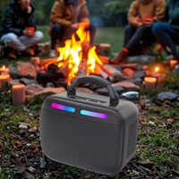 Haut-parleur Hi-fi gamme complète 2600mAh haut-parleur Bluetooth karaoké haut-parleur portable sans fil avec deux microphones pour chanter
