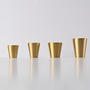 <span class=keywords><strong>Bouton</strong></span> de tiroir en laiton en forme de cône tirer poli OEM quincaillerie de meubles boutons poignée pour armoires de cuisine commodes porte - Product Image 3