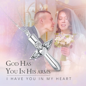 925 <span class=keywords><strong>de</strong></span> ala <span class=keywords><strong>de</strong></span> Ángel <span class=keywords><strong>de</strong></span> plata corazón urna <span class=keywords><strong>de</strong></span> cenizas <span class=keywords><strong>de</strong></span> cremación COLLAR COLGANTE <span class=keywords><strong>de</strong></span> joyería - Product Image 4