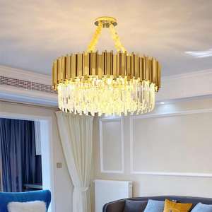 Zeal <b>Lighting</b> modern <b>living</b> <b>room</b> luxury crystal pendant lamp black gold crystal chandelier - Product Image 6