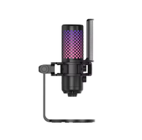 Microfono-Grabacion Microfono RGB Gamer PC De Condensador Para PC USB Microphone Condensateur Ordinateur PC Mic