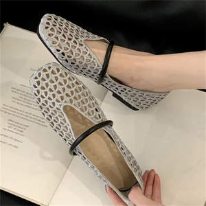 2025 Fashionable Hand Woven Women's Boat <b>Shoes</b> Comfortable Casual Square Toe Flat Breathable Feature Loafers Style for Summer - Product Image 6
