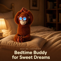Jouet en peluche singe parlant intelligent IA, rembourré de coton PP, super doux, détails brodés, anti-stress