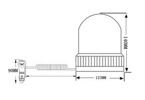 Chất lượng cao giao thông <span class=keywords><strong>LED</strong></span> khẩn cấp nhấp nháy đèn tín hiệu từ tính Halogen quay vòng ánh sáng - Product Image 2
