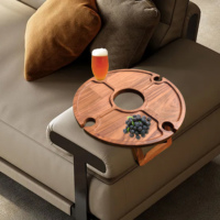 Table de pique-nique pliante d'extérieur en bois d'acacia massif, design rustique, portable, pour parc, vin, snacks, fromages, 40x40x20cm