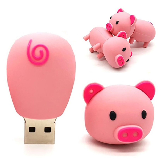 Cute 3D PVC Animal Shape New USB Flash Drive 4GB-128GB USB 2.0/3.0 High Speed