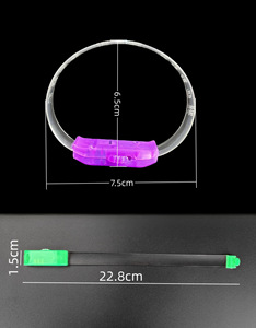 Bracelets lumineux LED pour fêtes, accessoires de fête, jouets lumineux qui brillent dans le noir, cadeaux de fête - Product Image 6