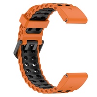 Bracelet de montre en silicone respirant bicolore Ocean Loop pour Garmin Fenix 8X 7X 6, bracelet de montre à fixation rapide pour Forerunner 965 955
