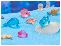Dessin animé 3d résine mignon bureau mini jouet sous la mer créature petit animal marin aquarium bonsaï miniature résine statue figurine