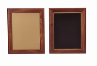 Plaque d'honneur d'entreprise : Deux styles - Surface brillante émaillée rouge et texture imitation bois