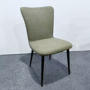 Sedia Moderna da Casa in Velluto Blu, Comoda con Cuscino Morbido, Imbottita Senza Braccioli con Gambe in Metallo, Poltrona per Pedicure - Product Image 2