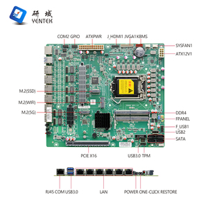 Carte mère industrielle OEM ODM LGA1200 10e 11e génération 2 DDR4 M.2 HD VGA 6 RJ45 LAN Win 10 Pfsense Firewall - Product Image 3