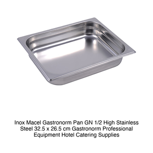 Bac alimentaire GN 1/2 en acier inoxydable 18/10, 32,5 × 26,5 × 6,5 h cm, 781 g Inox Inox Macel - Product Image 2