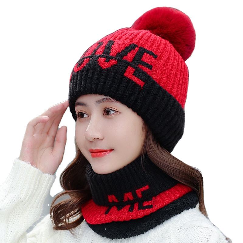 Warm Winter Beanie Hat Scarf Sets Fashion Protection