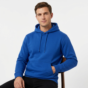 Men's Heavyweight <b>600gsm</b> Polyester/Cotton Winter Lined Solid Outdoor Printed Oversized Pullover <b>Hoodie</b> Stringless ODM Design - Product Image 4