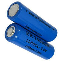 Batería de Litio Metálica Li-Socl2, Tamaño AA, ER14505M, 3.6V, 2000mAh, Celda de Batería en Espiral, Suministro de Fábrica, Paquete OEM Disponible