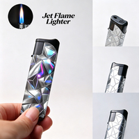 Briquet torche de poche en gros, personnalisé avec impression 3D, flamme jet, coupe-vent, rechargeable au butane, certifié CPSC, pour cigares