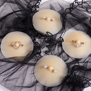 Xinke Mulit Style Réutilisable Peau Ton <span class=keywords><strong>Faux</strong></span> Mamelon Non Piercing Jwewlry Mamelon Piercing Pasties - Product Image 5