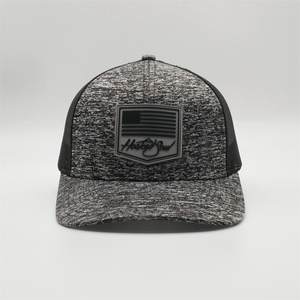 Gorra <span class=keywords><strong>Trucker</strong></span> Personalizada al por Mayor, MOQ Bajo, Alta Calidad, 6 Paneles, Parche de Goma de PVC con Logotipo, <span class=keywords><strong>Negra</strong></span> Gris, Richardson112, Malla Lisa, Cierre a Presión - Product Image 2