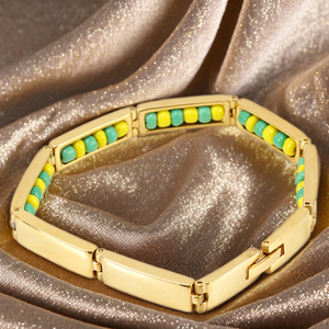 Siete potencias africican Power santeria สร้อยข้อมือสแตนเลสชุบทอง18K - Product Image 2