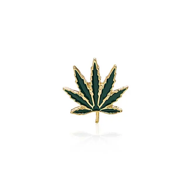 Produttore di Qualità Smalto Morbido Albero di Erba Flora Foglia Arbusto Risvolto Pin Personalizza Weed Dello Smalto Pin