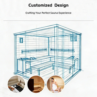 Sauna Exterior Resistente a la Nieve para Climas Fríos, con Sistema de Calefacción Doble y Control Digital, Sauna Exterior Cuadrada