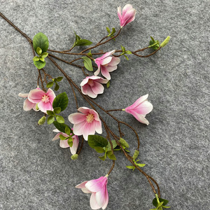 Factory New 3D 9-Head Small Artificial <strong>Magnolia</strong> Branchesflowers for Home Living Room Decoration Wedding Ornament <strong>Table</strong> Floral - Product Image 5
