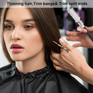 Vendita calda salone di bellezza coltelli taglio capelli doppio pettine in acciaio inox per parrucchieri porta rasoio - Product Image 6