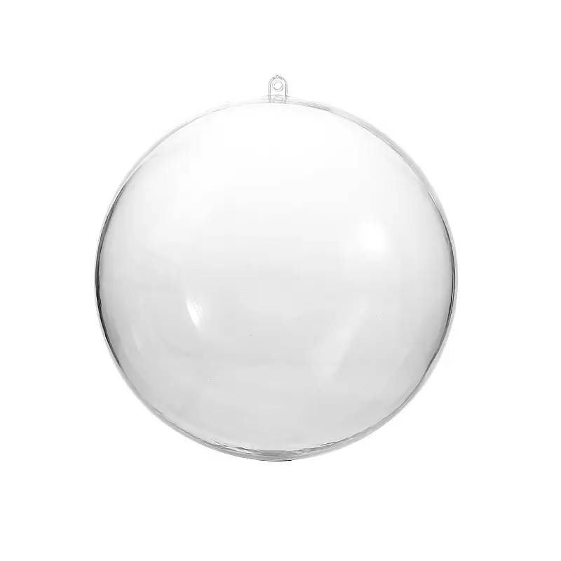 Boules en plastique ouvrables pour décorations de noël, boules d'arbre, boules artisanales, boule transparente, cadeaux, boules d'ornements transparentes