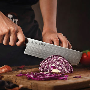 Coltello Nakiri di alta qualità M390 in polvere in acciaio coltelli da cucina con materiale di lusso manico in acciaio al carbonio personalizzato - Product Image 3