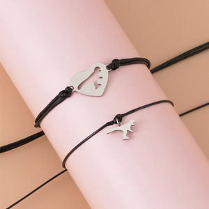 Bracelets de rentrée scolaire pour mère et fils, bracelets dinosaures pour maman et fils, cadeaux pour la première journée d'école pour mère, père, fils, garçons, filles - Product Image 3
