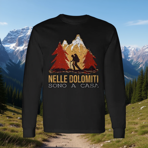 Camiseta de manga larga Nelle Dolomiti Sono A Casa para senderismo, montañismo y actividades al aire libre - Product Image 3
