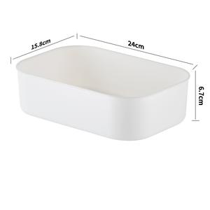 Boîte de rangement en plastique Proins en gros avec couvercle, plusieurs tailles, couleur blanche, organisateur empilable pour cuisine et salle de bain, pour la maison - Product Image 2