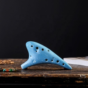 Bestseller strumento a vento in ceramica colori oceanici/chiave C-forno ad alta temperatura trattata con buona durezza durevolezza ocarina 12 fori - Product Image 4