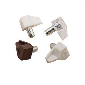 Support d'accessoire métallique pour meubles, panneau en plastique transparent blanc de 5 mm pour <span class=keywords><strong>armoire</strong></span>, cloison de placard, étagère mobile triangulaire en verre - Product Image 4