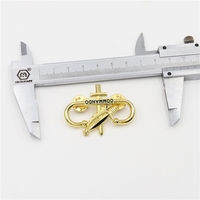 Épinglette Métallique Personnalisée en Forme de Lettre, Plaqué Or, Gravée en 3D, avec Émail Souple ou Dur, Épinglette de Sécurité
