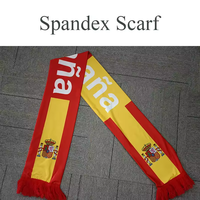 Écharpe en acrylique tricotée jacquard brodée pour supporters de football, personnalisable, de bonne qualité, faible MOQ, sur demande