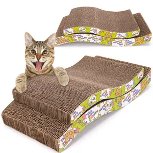 China Supplier Cat Scratching Board Home Cat Scratcher Cardboard Multiple Uses Cat Scratch Sofa Board