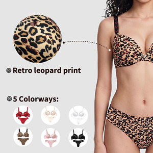 Conjunto de lencería de encaje floral y transparente, conjunto de sujetador de encaje sexy para mujer, conjunto de bragas a juego - Product Image 2