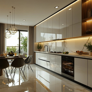 Fornitura all'Ingrosso di Mobili da Cucina Modulari in Legno Massello Moderni <span class=keywords><strong>per</strong></span> Progetti di Ristrutturazione di Cucine, Bagni e Hotel, Soluzioni Complete <span class=keywords><strong>per</strong></span> Progetti - Product Image 1