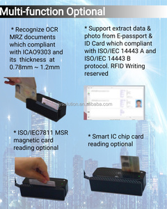 Swipe OCR mrz icao9303 Máy quét tài liệu RFID NFC E hộ chiếu MSR ngân hàng thông minh chip ID Đầu đọc thẻ cho khách sạn ngân hàng Hải Quan - Product Image 3