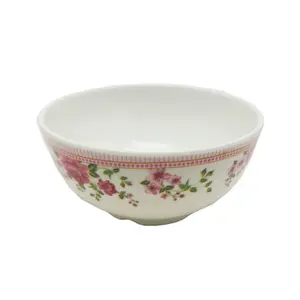 AIMI Bán Buôn Bộ Đồ Ăn Màu Trắng Trung Quốc Bát Nhựa Không Vỡ Bát Súp Gạo Nhỏ Melamine 5 Inch