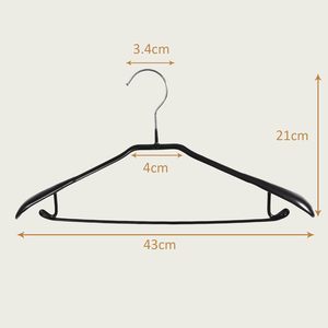 Sample Free Factory Cheap Clothes Hangers Wholesale Custom logo Black White Suit Hanger Coat Shirt Non slip Plastic Hangers - Product Image 2