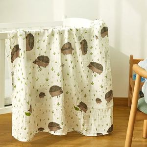 Couverture en coton à imprimé numérique populaire 110*110cm, serviette de bain en mousseline pour nouveau-né, enveloppe pour bébé - Product Image 6