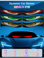 Panel de Matriz LED RGB de Animación Personalizada BGZM 16x64, 12V, Programable, Ojo de Diablo, para Publicidad en Autos/Camiones, Nueva Aplicación de Control, 2 Años de Garantía