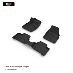 GA 3D TPE Eco Mat adatto per Volkswagen <span class=keywords><strong>POLO</strong></span> Plus 2019-2024 con copertura alta antiscivolo facile da pulire <span class=keywords><strong>tappetini</strong></span> per auto tappeti - Product Image 2